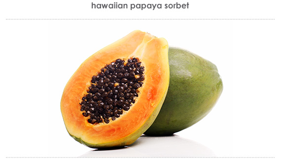 hawaiian papaya sorbet