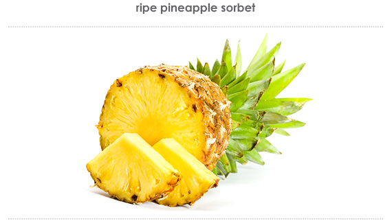ripe pineapple sorbet