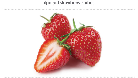 ripe red strawberry sorbet
