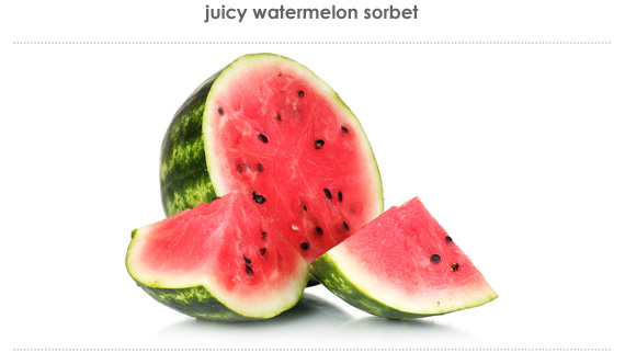 juicy watermelon sorbet