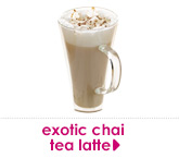 exotic chai tea latte