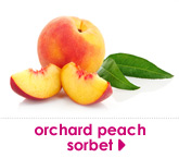 orchard peach sorbet