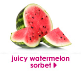juicy watermelon sorbet