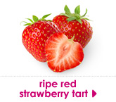 ripe red strawberry tart